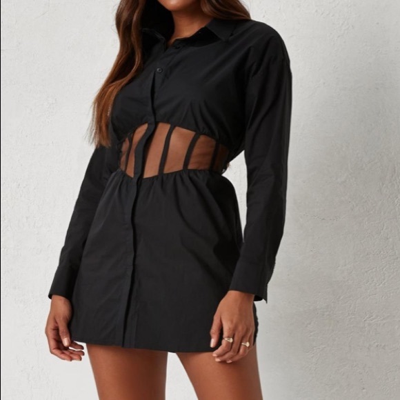 Missguided Dresses & Skirts - New: Dani Michelle X Misguided Mesh Corset Dress